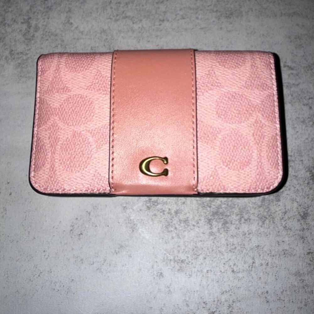 Coach Women's Essential Slim Card Case melon pink - Picture 1 of 5